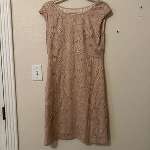 Connected Apparel Tan Mini Dress